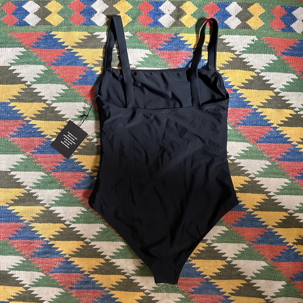 Reformation Eliza One Piece Swimsuit in Black NWT - Picture 3 of 4